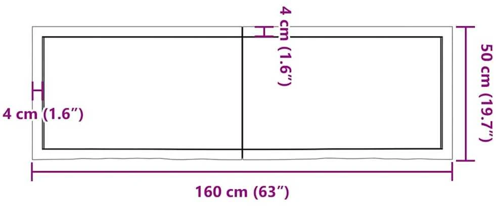 Sieninė lentyna, šviesiai ruda, 160x50x(2-4) cm, ąžuolo masyvas