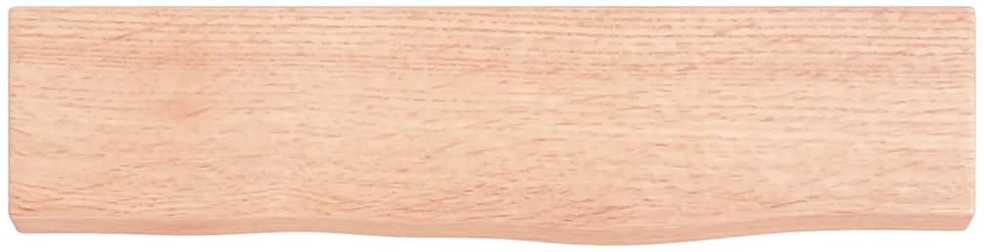 Sieninė lentyna, šviesiai ruda, 40x10x2cm, ąžuolo masyvas