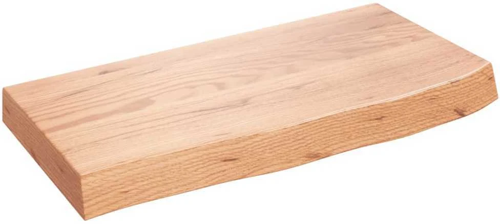 Sieninė lentyna, šviesiai ruda, 60x30x(2–6)cm, ąžuolo masyvas