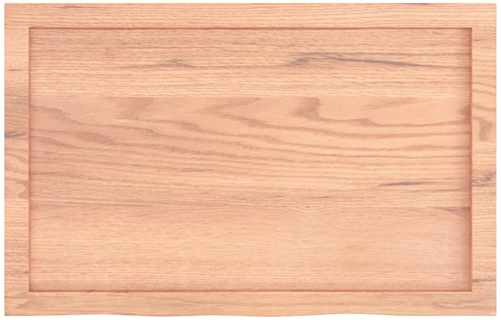 Sieninė lentyna, šviesiai ruda, 80x50x(2-4) cm, ąžuolo masyvas