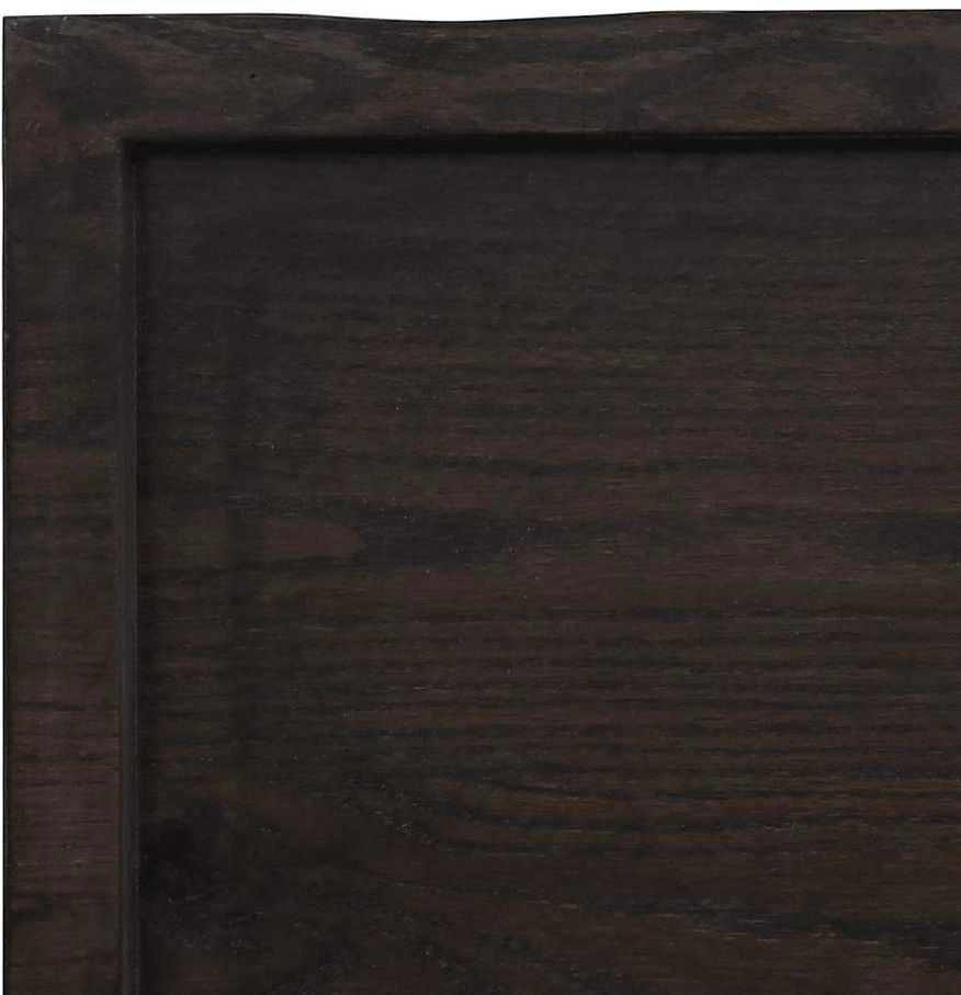 Sieninė lentyna, tamsiai ruda, 140x60x(2-4) cm, ąžuolo masyvas