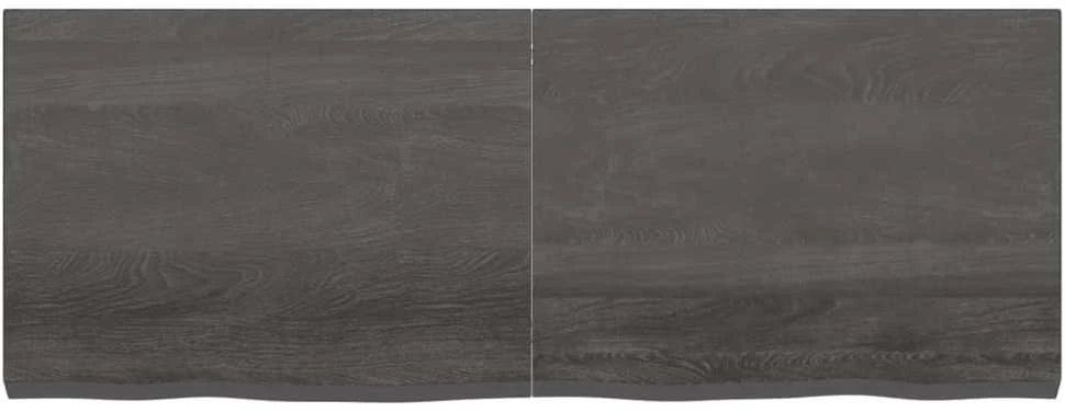 Sieninė lentyna, tamsiai ruda, 160x60x(2-6) cm, ąžuolo masyvas