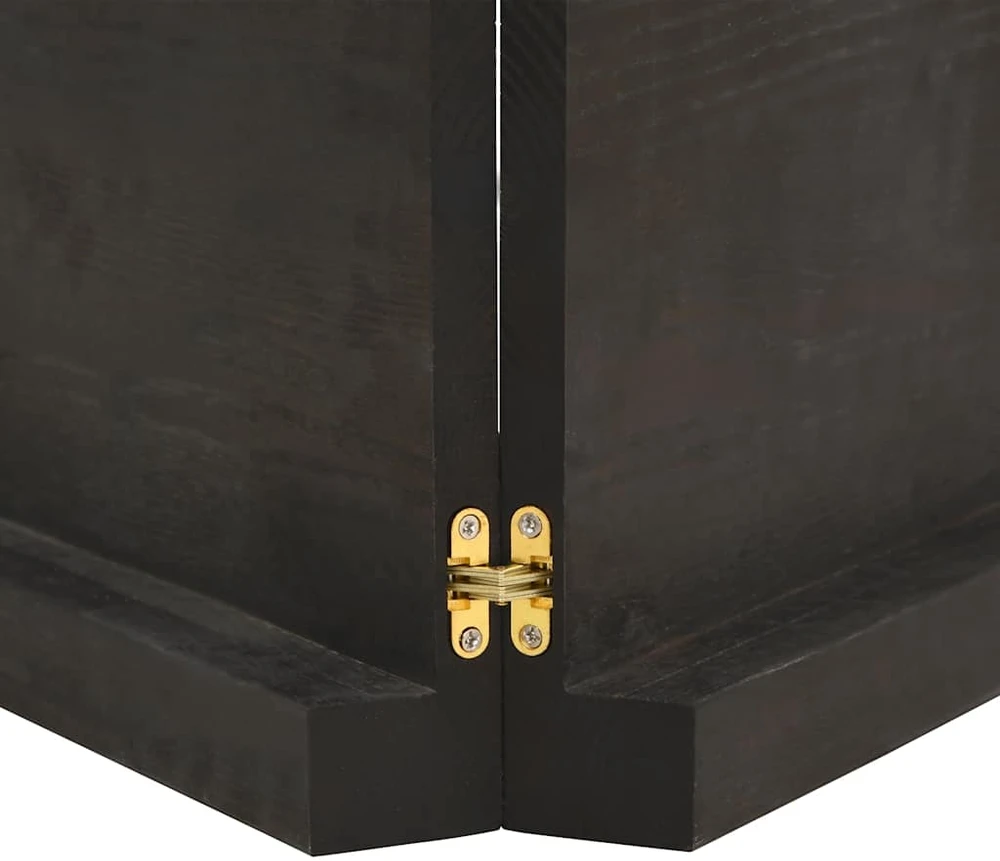 Sieninė lentyna, tamsiai ruda, 200x60x(2-6) cm, ąžuolo masyvas