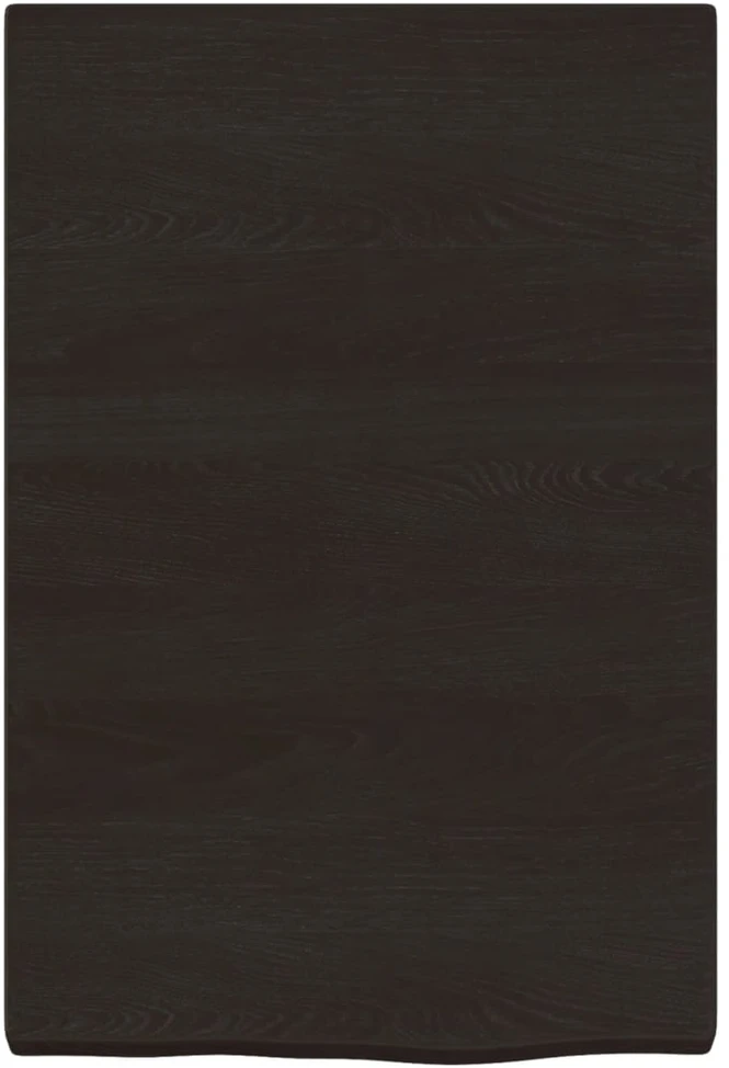 Sieninė lentyna, tamsiai ruda, 40x60x(2-4) cm, ąžuolo masyvas