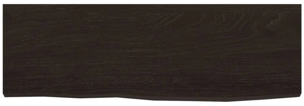 Sieninė lentyna, tamsiai ruda, 60x20x2 cm, ąžuolo masyvas