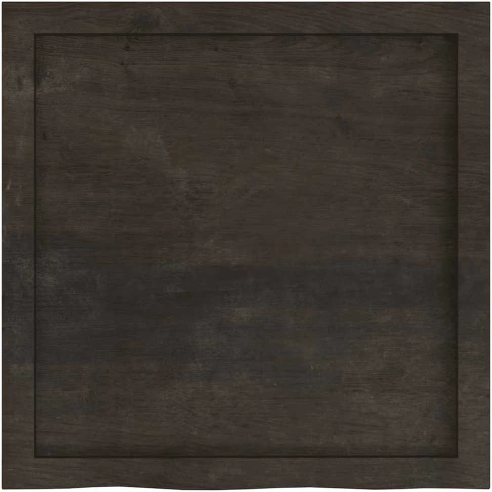 Sieninė lentyna, tamsiai ruda, 60x60x(2-4) cm, ąžuolo masyvas