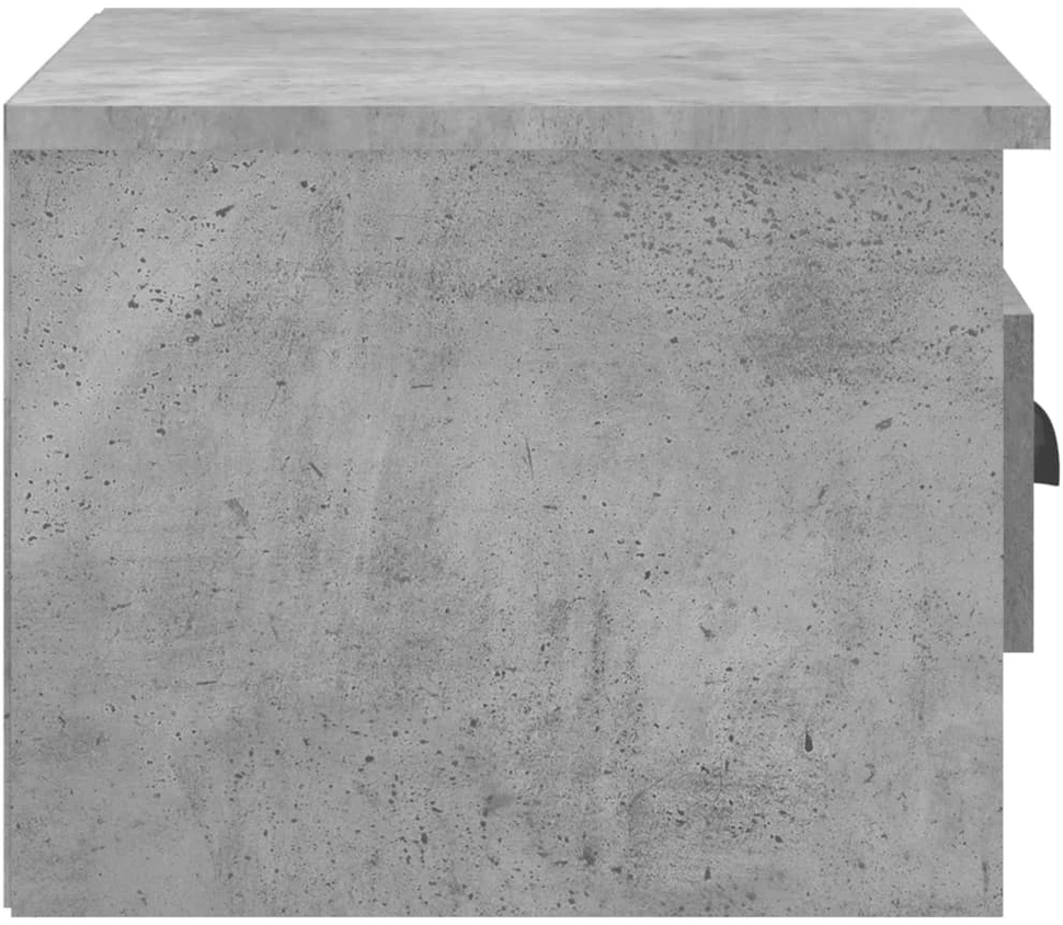 Sieninė naktinė spintelė, betono pilka, 41,5x36x28cm