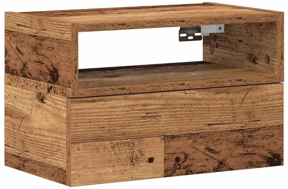 Sieninė naktinė spintelė, medienos, 45x26x28,5cm