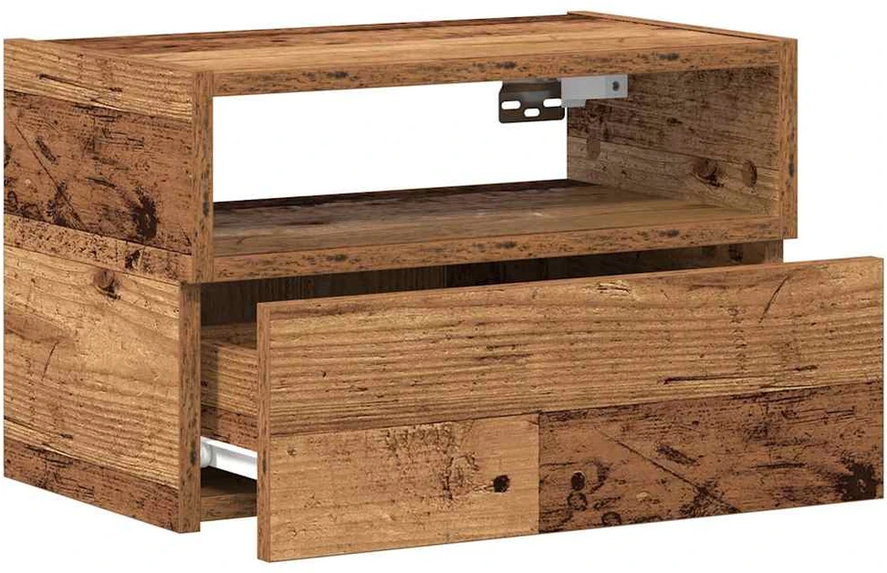 Sieninė naktinė spintelė, medienos, 45x26x28,5cm