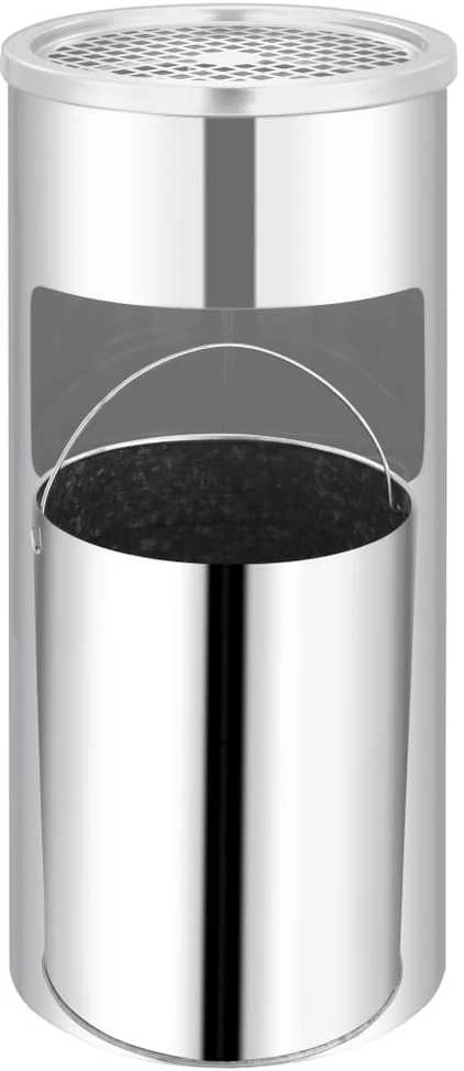 Sieninė šiukšliadėžė-peleninė, nerūdijantis plienas, 26l