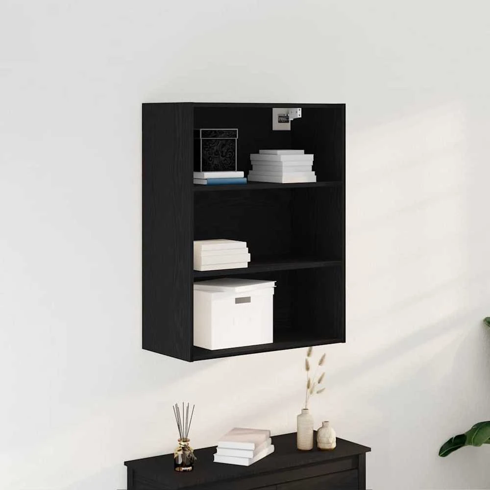 Kabantis sieninis kabinetas Juodas ąžuolas 69,5 x 32,5 x 90 cm