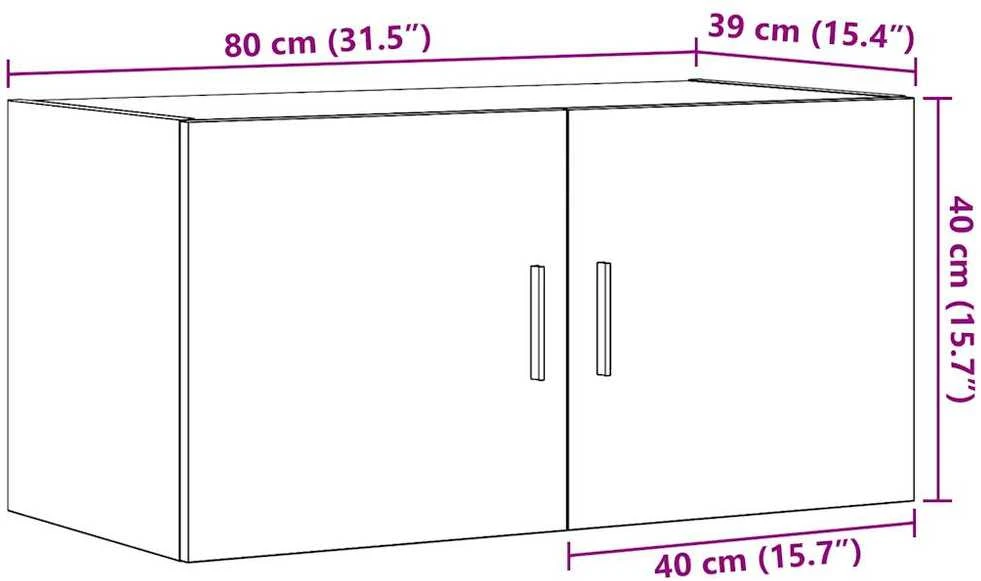 Sieninė Spinta Old Wood 80x39x40 cm Inžinierinė mediena