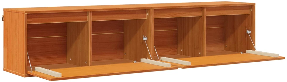 Sieninė spintelė 2 vnt. Vaško ruda 80 x 30 x 35 cm