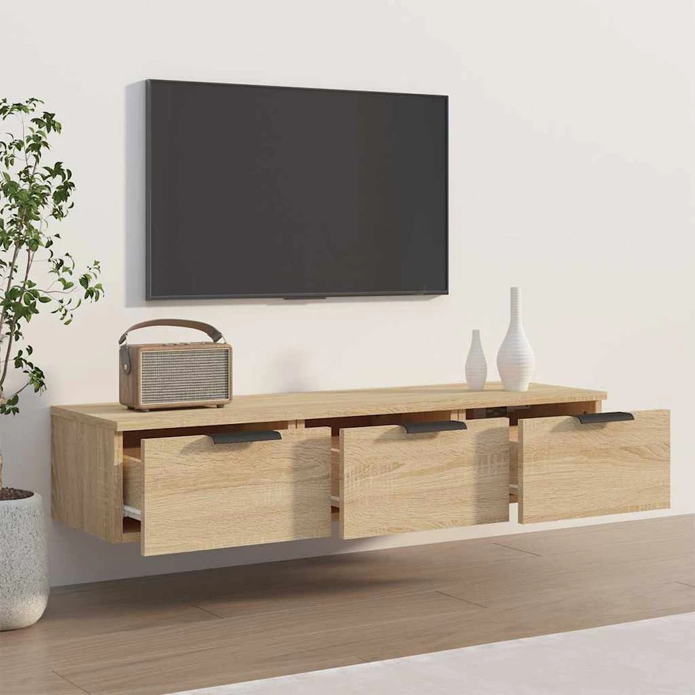 TV staliukas Sieninė spintelė, ąžuolo, 102x30x20cm, apdirbta mediena