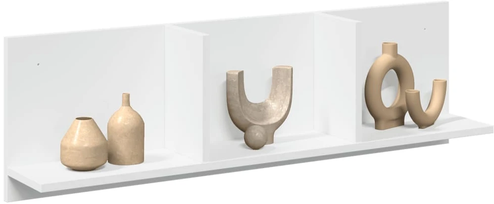 Sieninė spintelė, balta, 100x16,5x30cm, apdirbta mediena