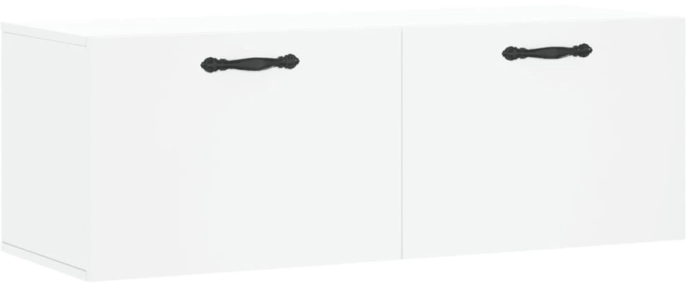 Sieninė spintelė, balta, 100x36,5x35cm, apdirbta mediena