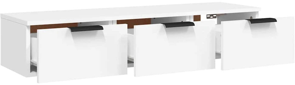 TV staliukas Sieninė spintelė, balta, 102x30x20cm, apdirbta mediena