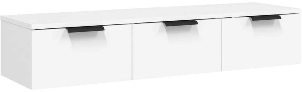 TV staliukas Sieninė spintelė, balta, 102x30x20cm, apdirbta mediena