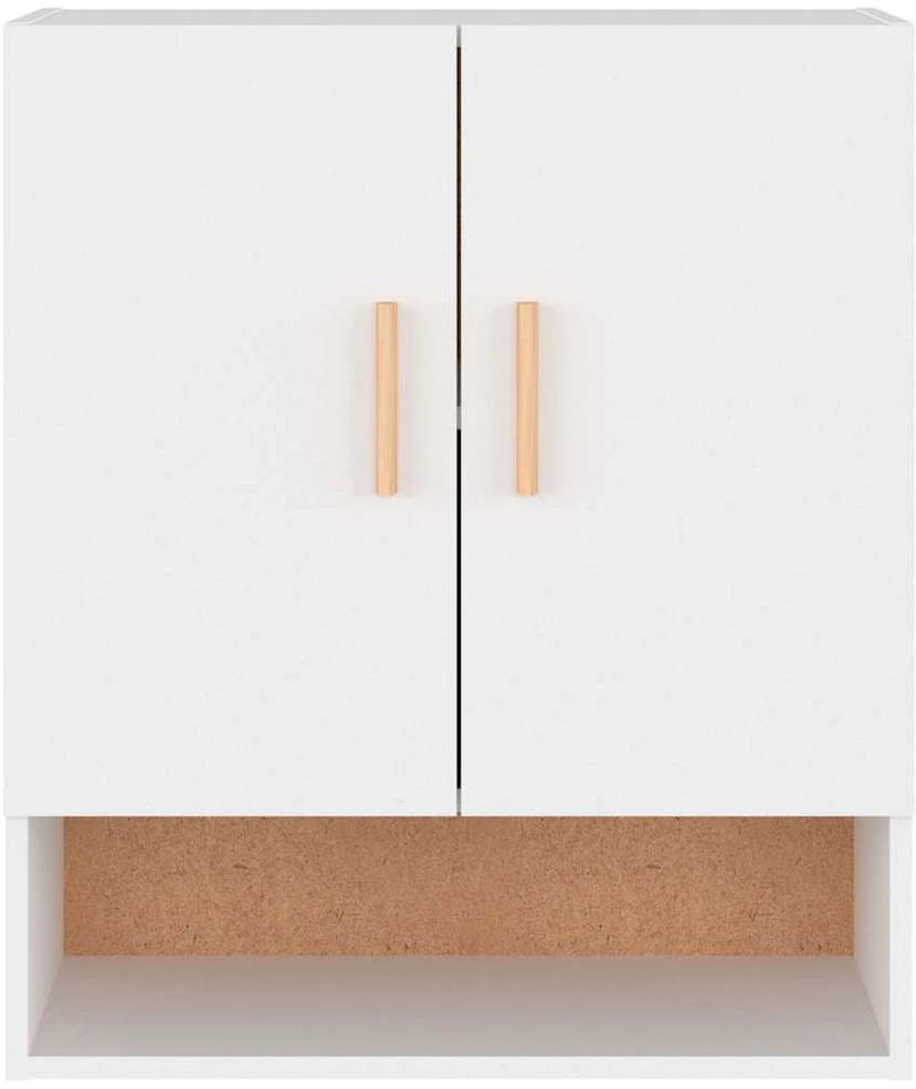 Sieninė spintelė, balta, 60x31x70cm, apdirbta mediena
