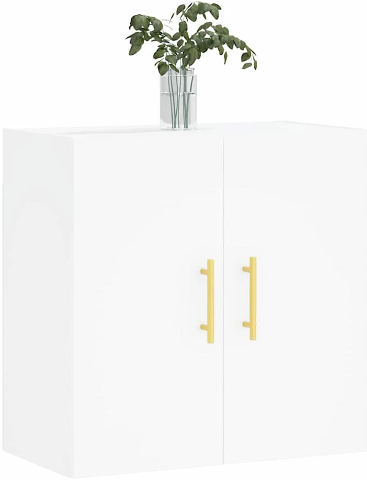 Sieninė spintelė, baltos spalvos, 60x31x60cm, apdirbta mediena