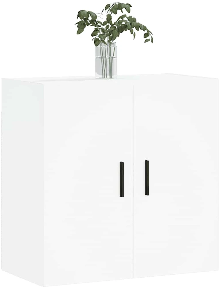 Sieninė spintelė, baltos spalvos, 60x31x60cm, apdirbta mediena