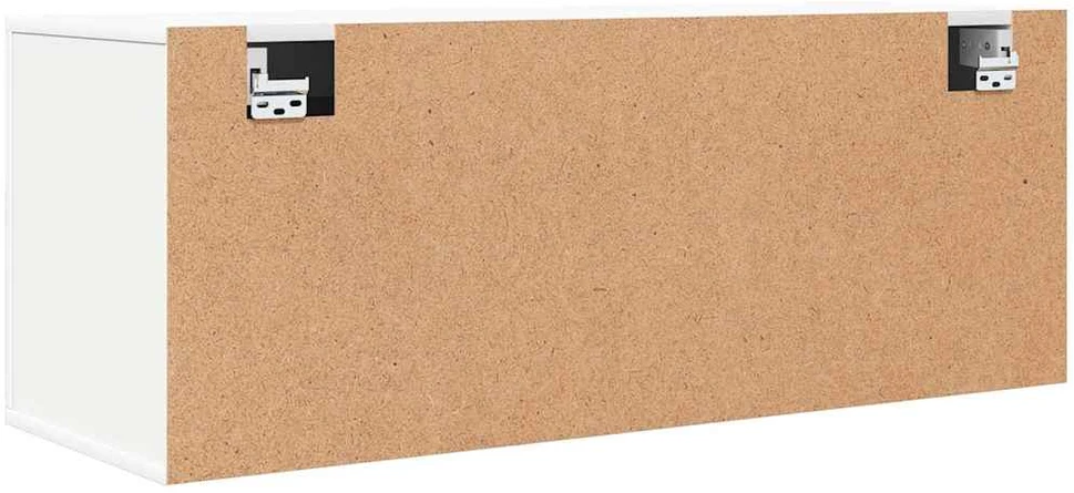 Sieninė spintelė batams, balta, 100x35x38cm, apdirbta mediena
