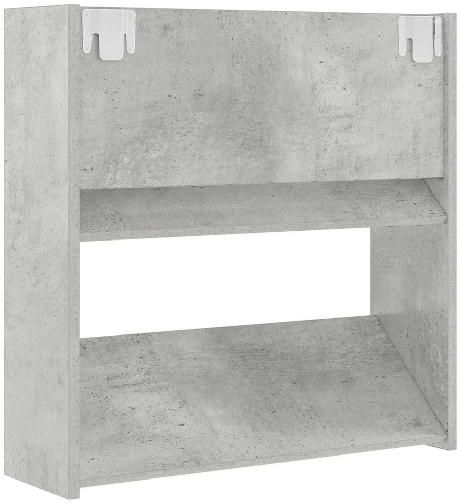 Sieninė spintelė batams, betono pilkos spalvos, 60x18x60cm, MDP