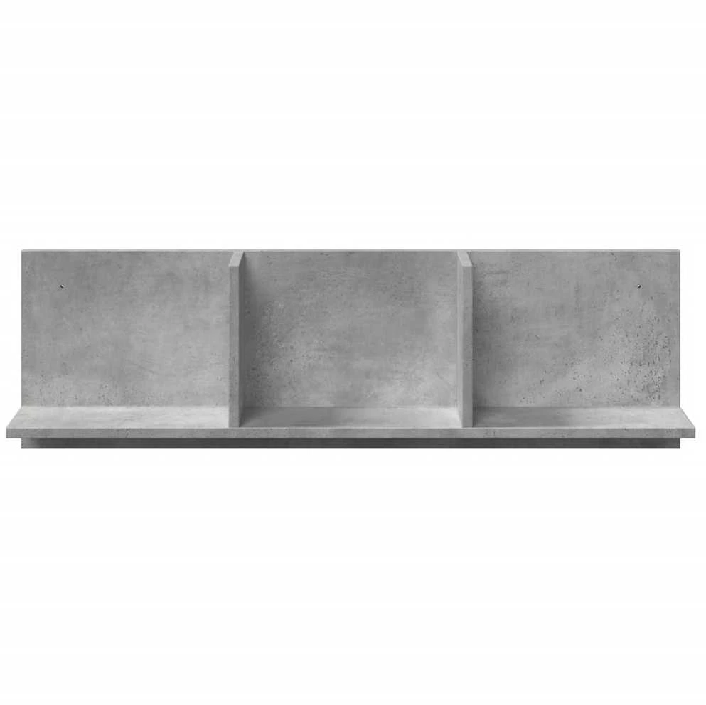 Sieninė spintelė, betono, 100x16,5x30cm, apdirbta mediena