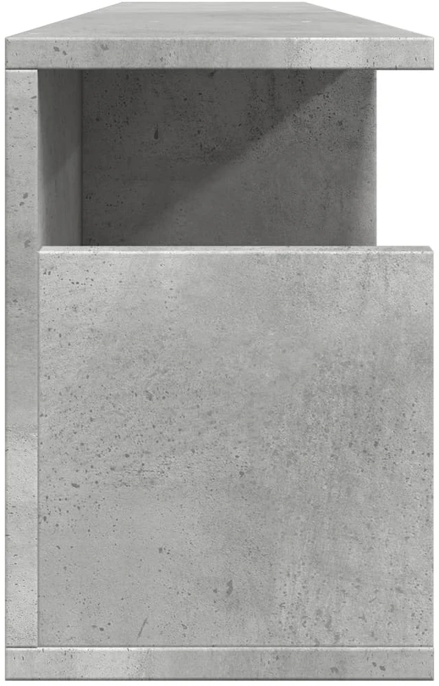 Sieninė spintelė, betono pilka, 100x20x30cm, apdirbta mediena
