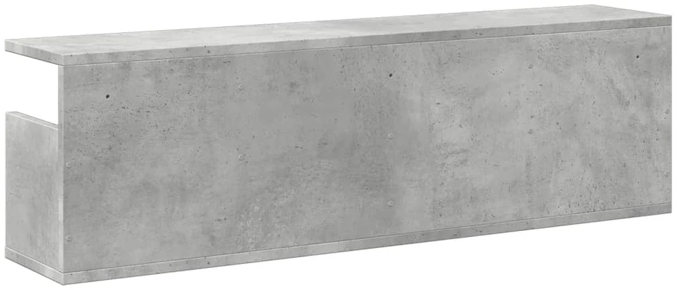 Sieninė spintelė, betono pilka, 100x20x30cm, apdirbta mediena