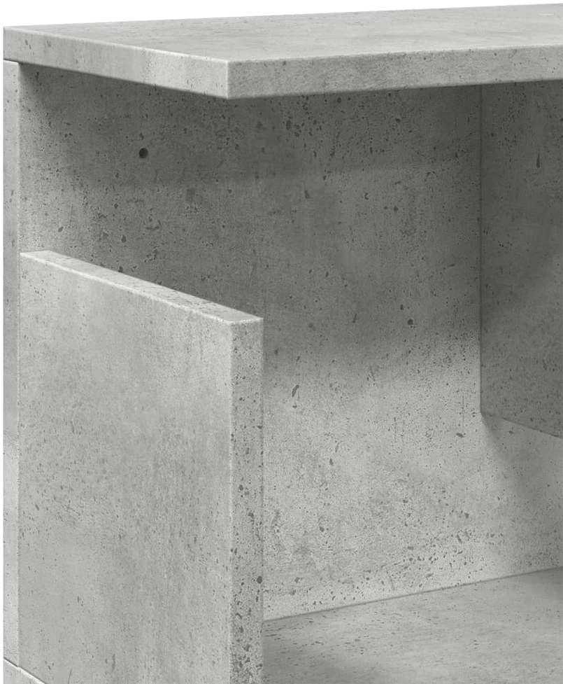 Sieninė spintelė, betono pilka, 100x20x30cm, apdirbta mediena