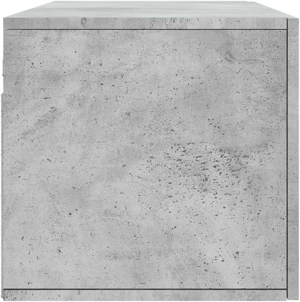 Sieninė spintelė, betono pilka, 100x36,5x35cm, apdirbta mediena