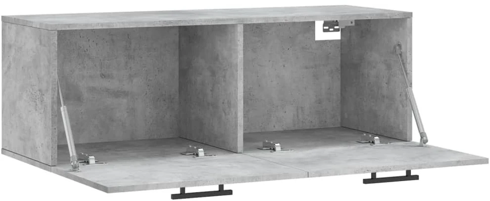 Sieninė spintelė, betono pilka, 100x36,5x35cm, apdirbta mediena