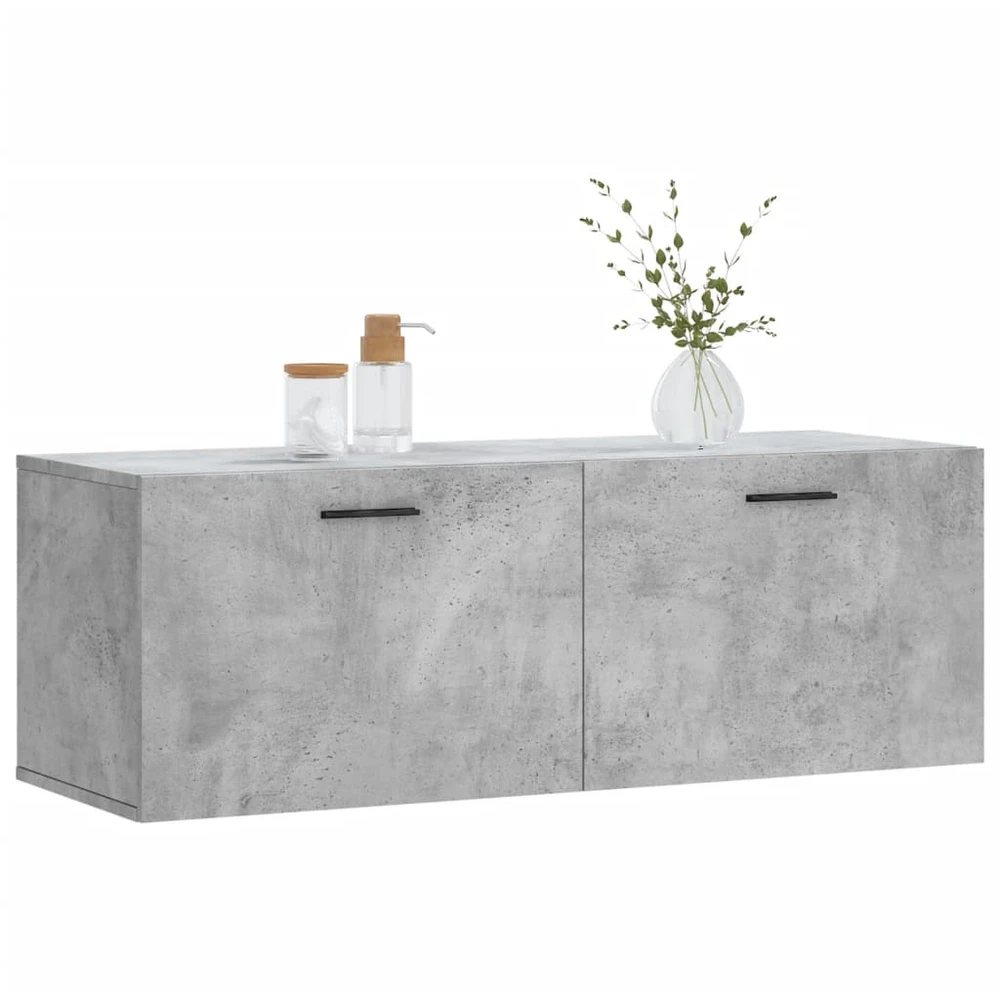 Sieninė spintelė, betono pilka, 100x36,5x35cm, apdirbta mediena