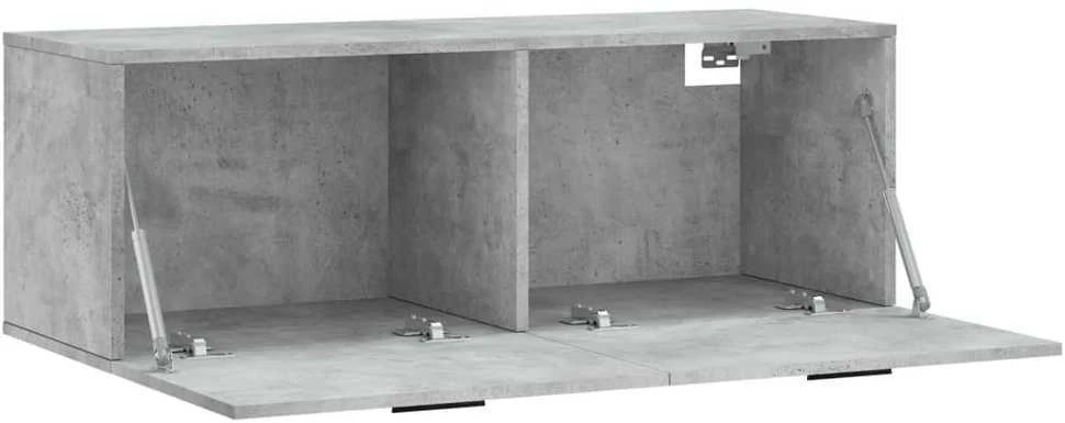 Sieninė spintelė, betono pilka, 100x36,5x35cm, apdirbta mediena