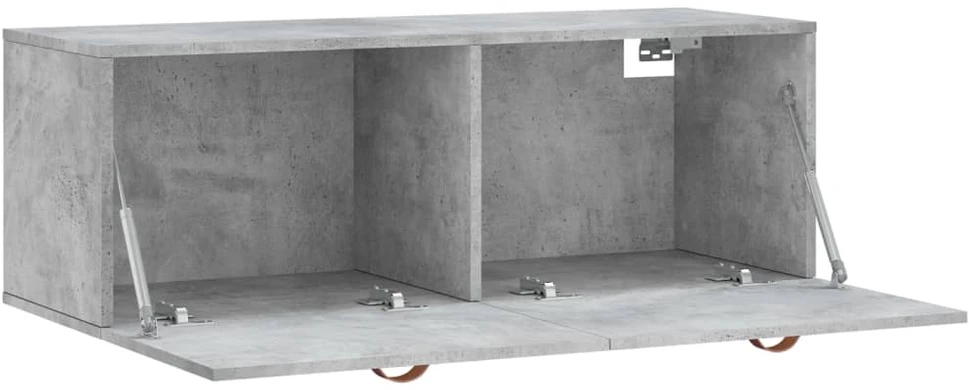 Sieninė spintelė, betono pilka, 100x36,5x35cm, apdirbta mediena
