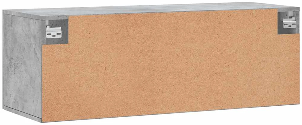 Sieninė spintelė, betono pilka, 100x36,5x35cm, apdirbta mediena