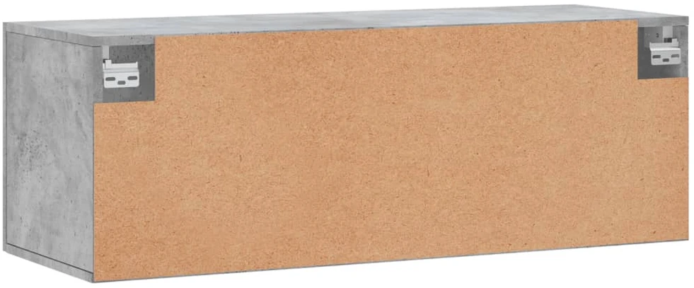 Sieninė spintelė, betono pilka, 100x36,5x35cm, apdirbta mediena