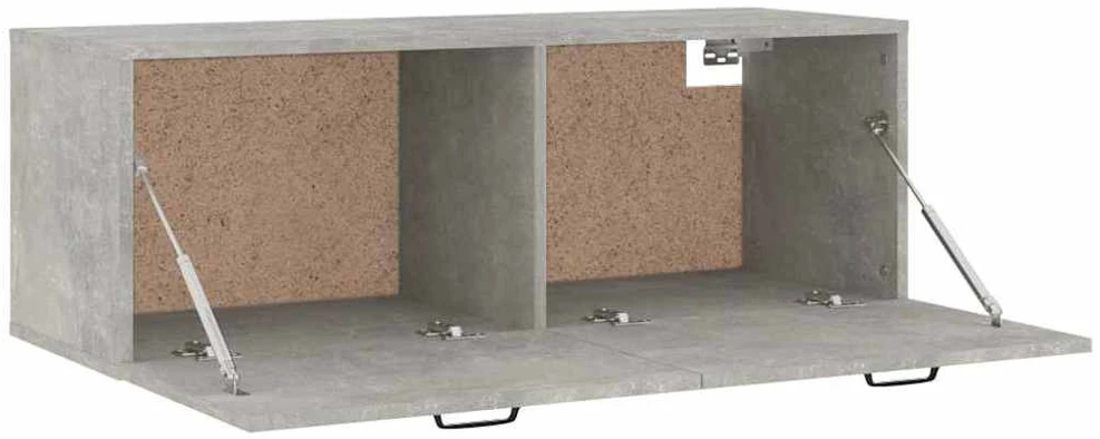 Sieninė spintelė, betono pilka, 100x36,5x35cm, apdirbta mediena
