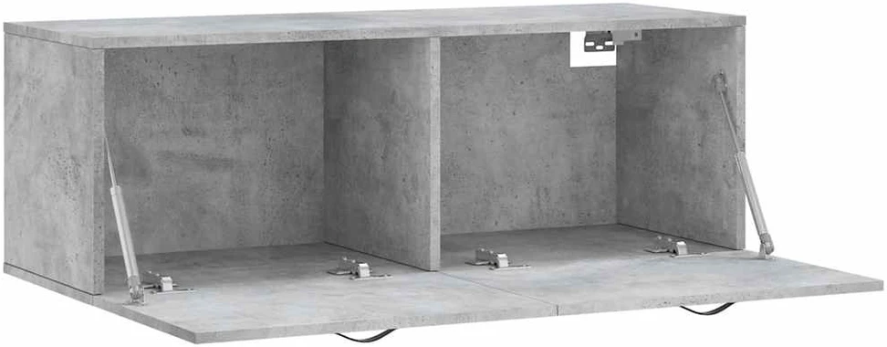 Sieninė spintelė, betono pilka, 100x36,5x35cm, apdirbta mediena