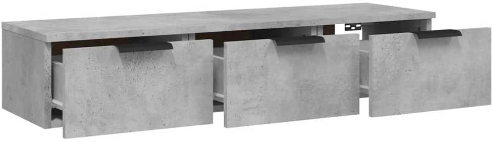 TV staliukas Sieninė spintelė, betono pilka, 102x30x20cm, apdirbta mediena