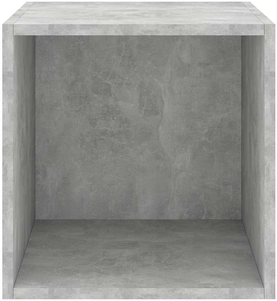 Sieninė spintelė, betono pilka, 37x37x37cm, apdirbta mediena