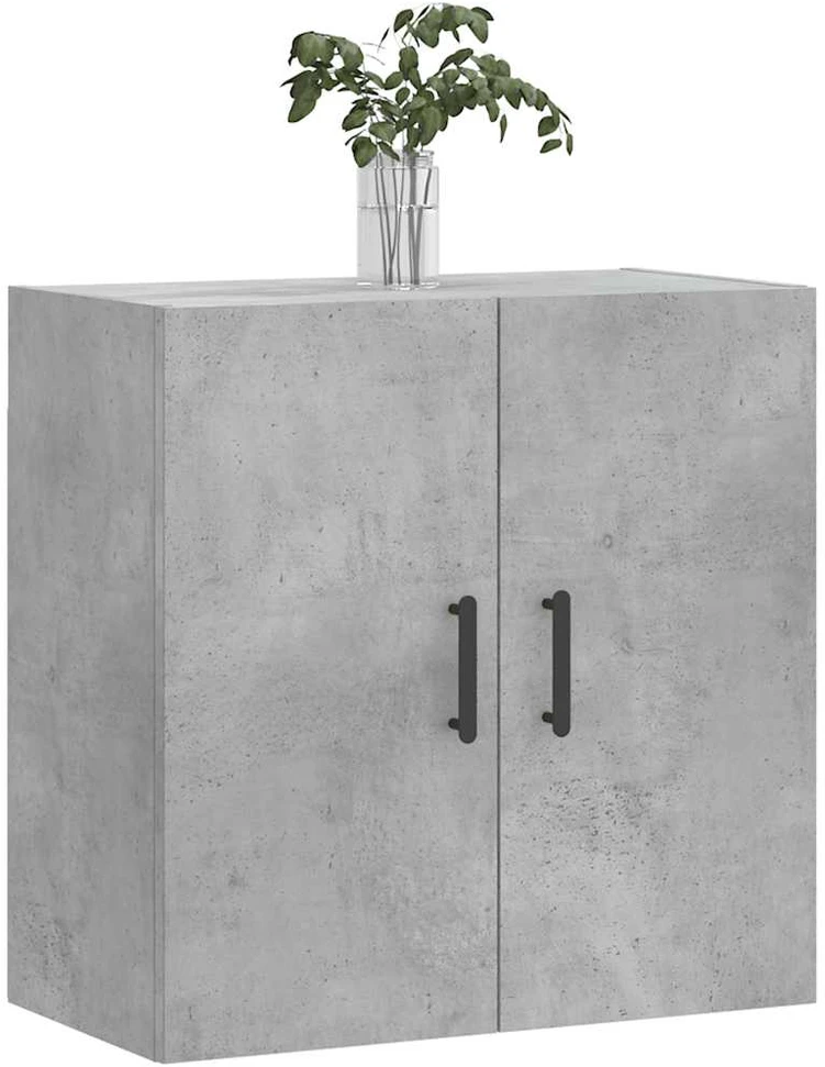 Sieninė spintelė, betono pilka, 60x31x60cm, apdirbta mediena