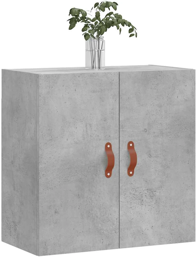 Sieninė spintelė, betono pilka, 60x31x60cm, apdirbta mediena