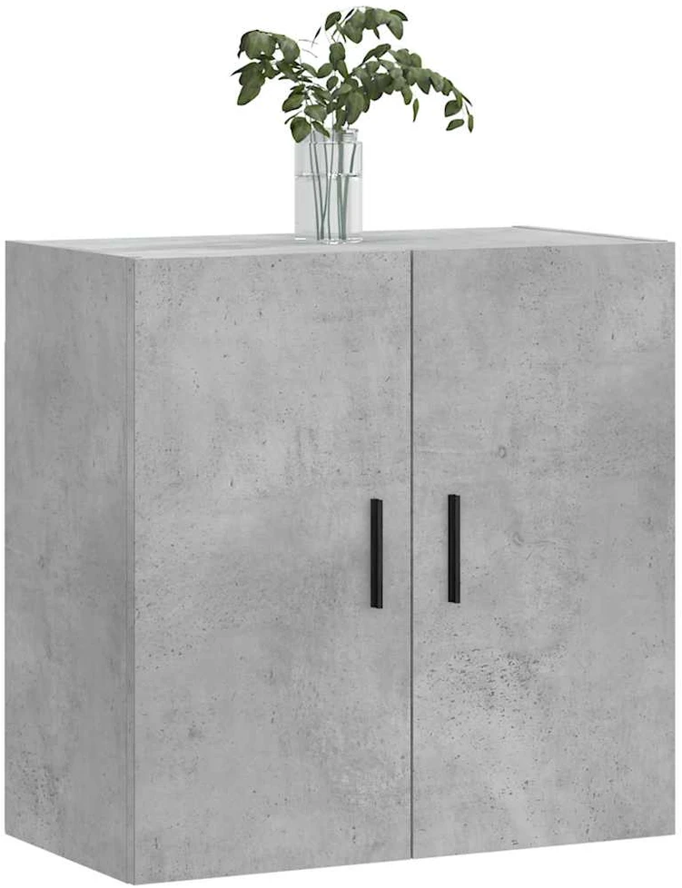Sieninė spintelė, betono pilka, 60x31x60cm, apdirbta mediena