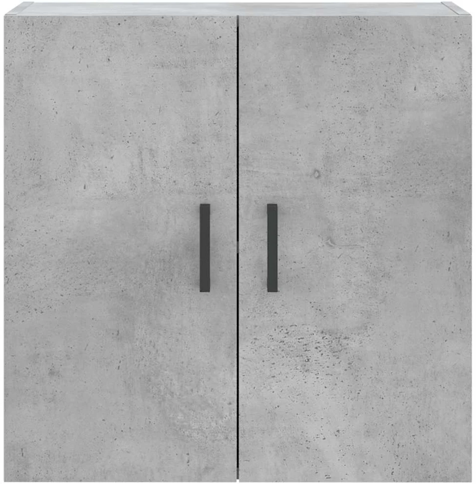 Sieninė spintelė, betono pilka, 60x31x60cm, apdirbta mediena