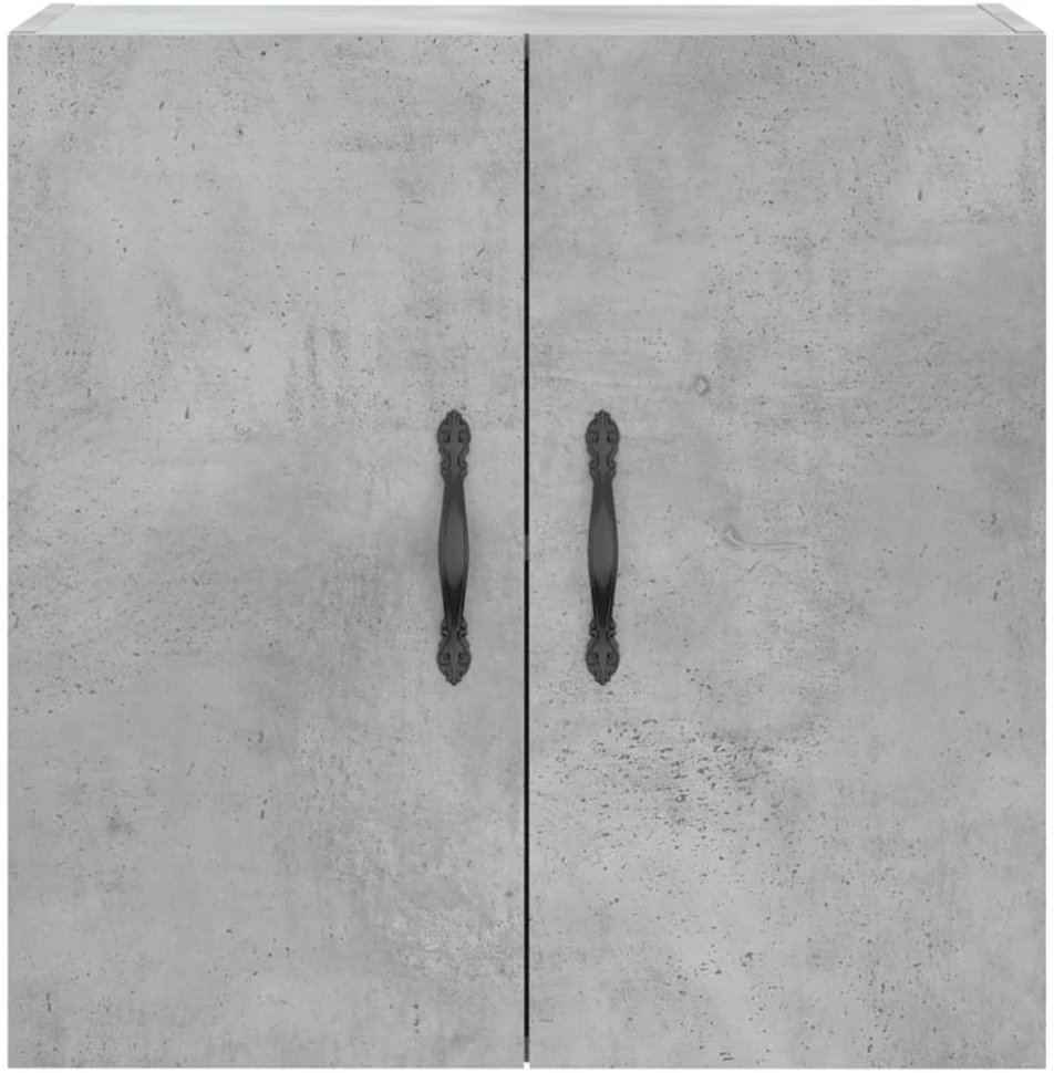 Sieninė spintelė, betono pilka, 60x31x60cm, apdirbta mediena