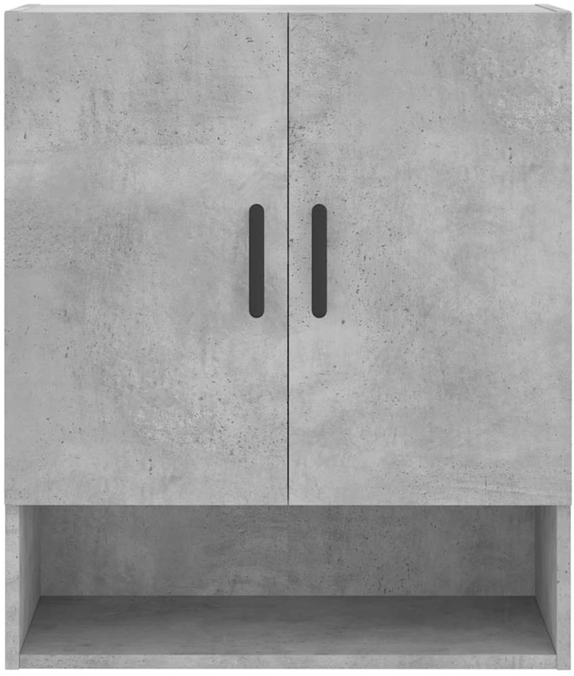 Sieninė spintelė, betono pilka, 60x31x70cm, apdirbta mediena