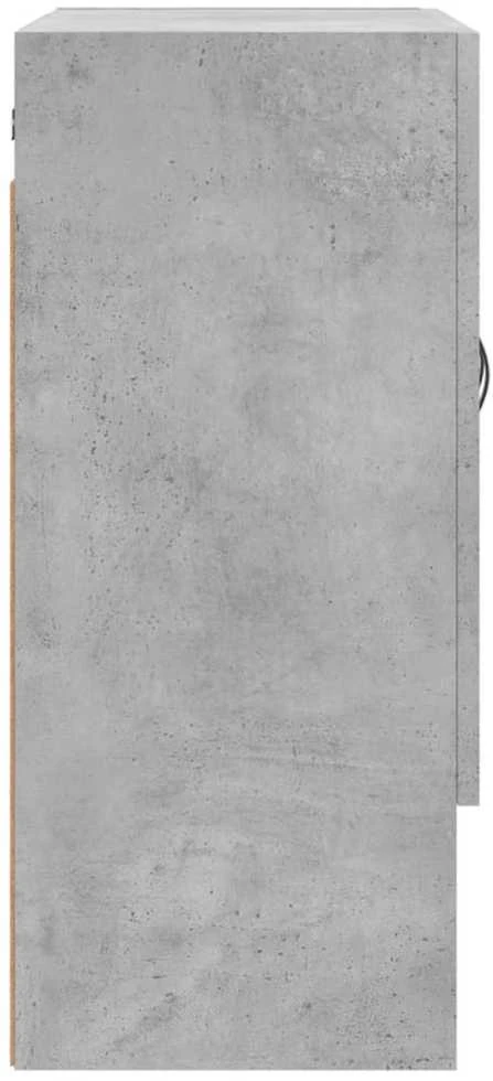 Sieninė spintelė, betono pilka, 60x31x70cm, apdirbta mediena
