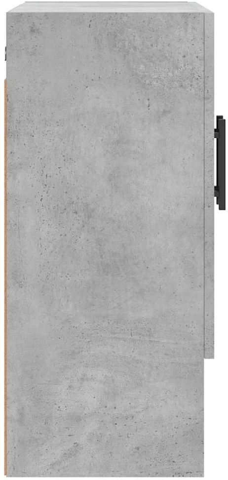 Sieninė spintelė, betono pilka, 60x31x70cm, apdirbta mediena